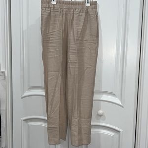 Zara Tan Flowy Pants - S